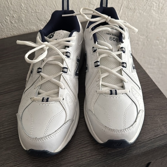 New Balance 608 Men's White and Black Athletic Shoes - Picture 2 of 8